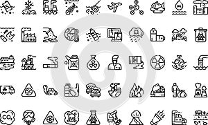 Pollution icons High-Quality Vector Icons Collection with Editable Stroke. Ideal for Professional and Creative Projects photo