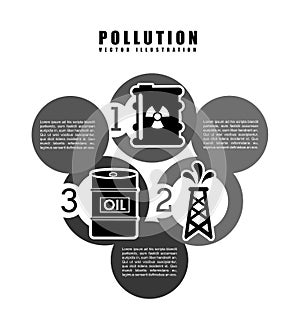 Pollution infographics design