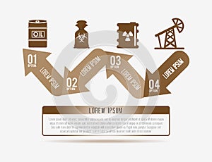 Pollution infographics design