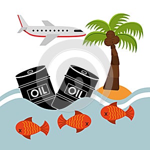 Pollution infographics design