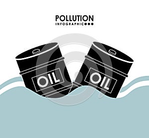 Pollution infographics design