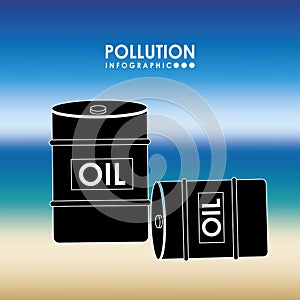 Pollution infographics design