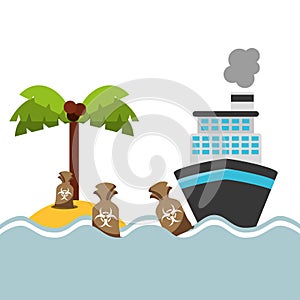 Pollution infographics design