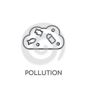 Pollution linear icon. Modern outline Pollution logo concept on