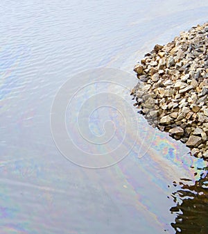 Pollution oil water
