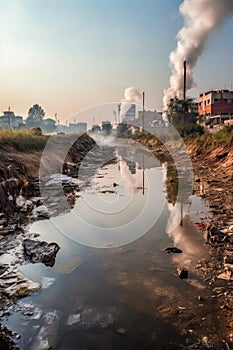 pollution in water near a waste disposal site
