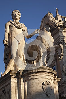 Pollux Statue Rome Italy photo