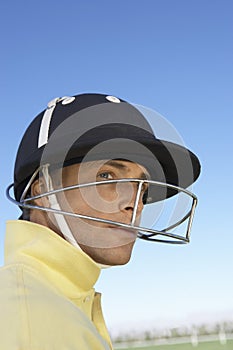 Polo Player Wearing Helmet