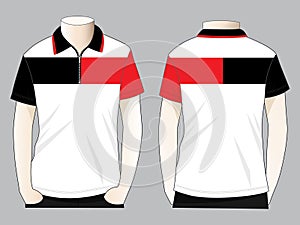 Polo Shirt Design Whith Zip-Placket Vector