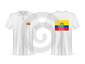 Polo shirt with Ecuador flag