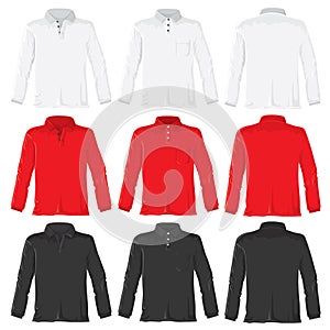 Polo shirt with long sleeves photo