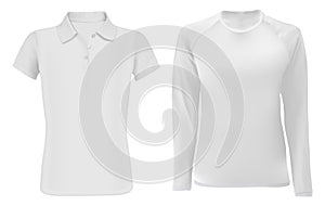 Polo shirt mock up. Men long sleeve apparel blank