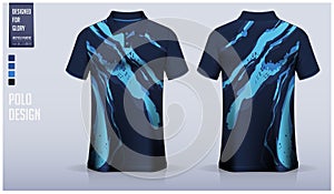 Polo shirt mockup template design for soccer jersey, football kit or sportswear.