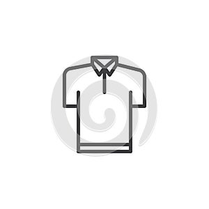 Polo shirt outline icon