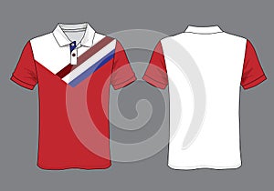 Polo shirt template design mockup