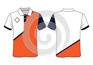 Polo shirt template design mockup