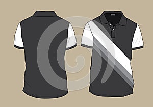 Polo shirt template design mockup