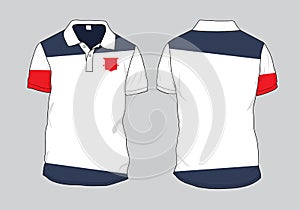 Polo shirt template design mockup