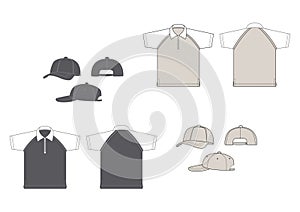 Polo-shirts and baseball-caps