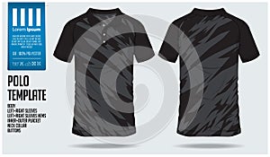 Polo t shirt sport design template for soccer jersey, football kit or sport club. Sport uniform in front view and back view.