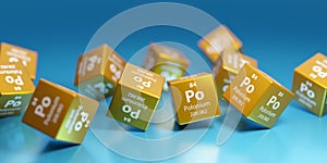 Polonium, Po, unstable radioactive element. Used as alpha emitter in medicine and textile industry and film production.