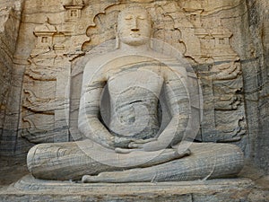 Polonnaruwa ruin, Buddha sculpture at Gal Vihara, Sri Lanka