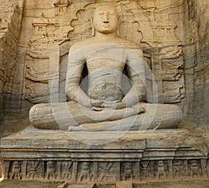 Polonnaruwa ruin, Buddha sculpture at Gal Vihara, Sri Lanka