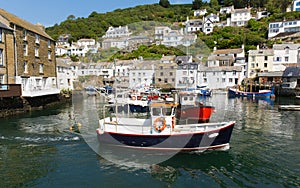 Polperro boats Cornwall England UK photo