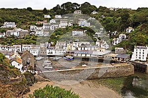 Polperro fishing village Cornwall England UK