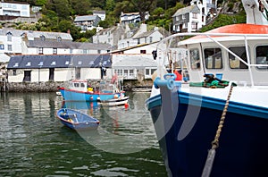 Polperro fishing village harbor