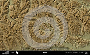 Polstal outlined, Austria. Physical