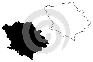 Poltava Oblast map vector