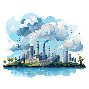 polution Illustration background.