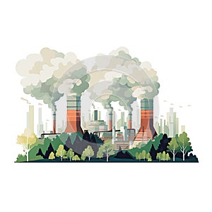 polution Illustration background.