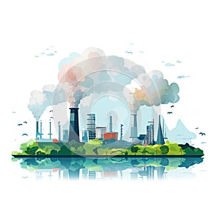 polution Illustration background.