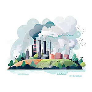 polution Illustration background.