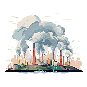 polution Illustration background.