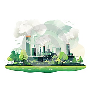 polution Illustration background.