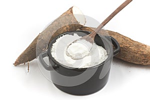 Polvilho Azedo in a Bowl. A kind of cassava flour