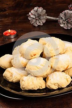Polvorones with Christmas decoration photo
