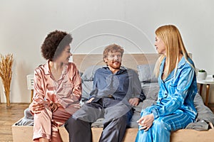 polyamorous lovers, understanding, three adults, redhead photo