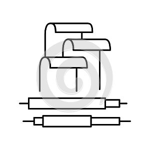 polybutadiene elastomer line icon vector illustration