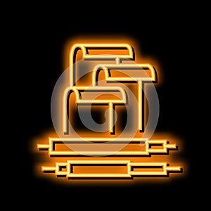 polybutadiene elastomer neon glow icon illustration