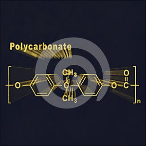 Polycarbonate PC Lexan, Structural chemical formula