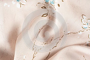 Polyester fabric with a little elastane, macro texture top view.