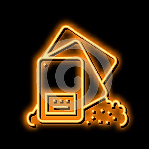 polyester resin thermoset neon glow icon illustration