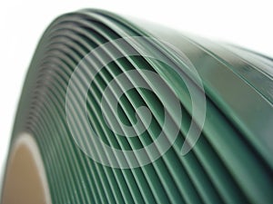 Green polyester tape roll photo