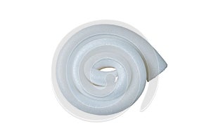 Polyethylene foam roll, closeup view. Packaging material