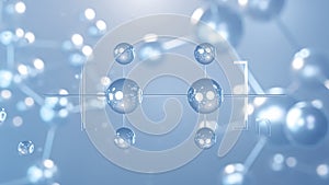 polyethylene molecular structure 3d, flat model, polythene, structural chemical formula view from a microscope