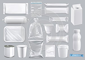 Polyethylene and polystyrene packaging for food